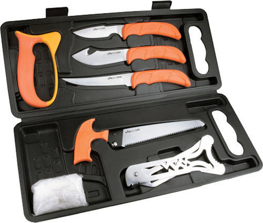 OUTDOOR EDGE WILD PAK 8 PIECE GAME PROCESSING KIT W/HARD BOX